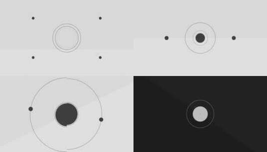 简洁黑白圆圈动态线条图案生成文字标题LOGO高清AE视频素材下载
