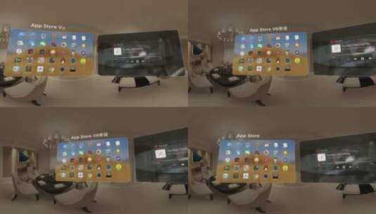 VR眼镜展示虚拟触摸屏幕高清AE视频素材下载