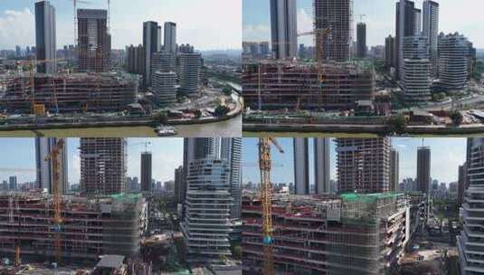 中国广东省广州市荔湾白鹅潭建筑群高清在线视频素材下载