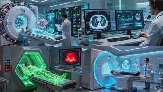 核磁共振 CT检查 医学设备 脑部检查高清在线视频素材下载