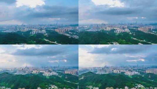 4k长沙大气城市全景航拍延时高清在线视频素材下载