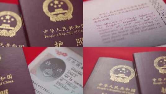 护照邮票盖章章印特写护照签证章展示高清在线视频素材下载
