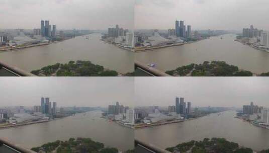 白鹅潭景观 广州三江汇聚高清在线视频素材下载