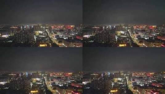 福建泉州大景泉州夜景航拍高清在线视频素材下载