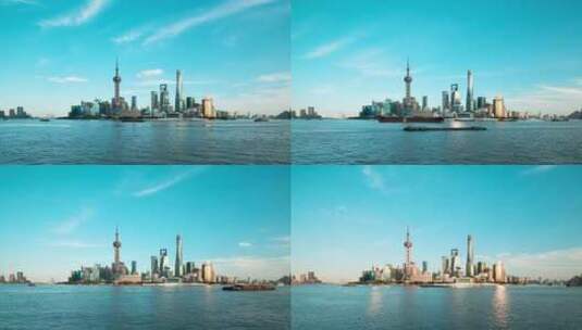 上海陆家嘴城市风光延时摄影高清在线视频素材下载