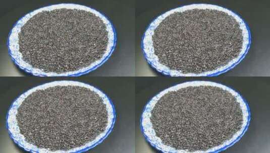 五谷杂粮综合美食黑米八宝粥4K健康食物高清在线视频素材下载