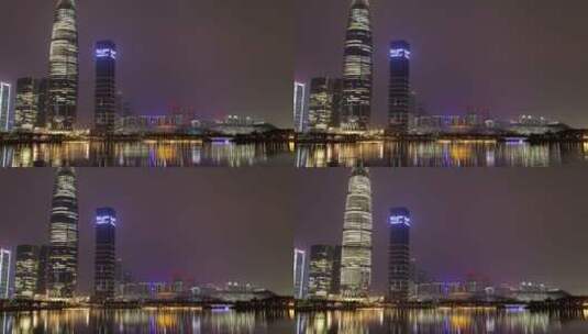 深圳南山区夜景延时高清在线视频素材下载