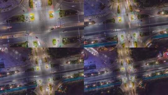 4K延时城市夜景交通车流高清在线视频素材下载