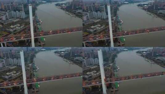 4K 上海南浦大桥阴天高清在线视频素材下载