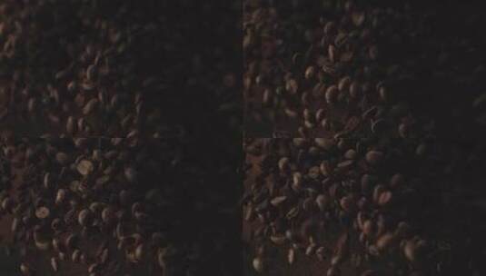 咖啡豆的特写镜头高清在线视频素材下载