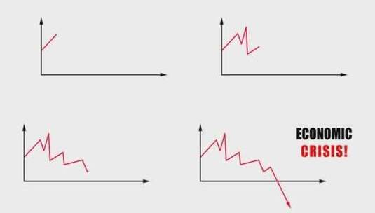 经济危机动画白色背景高清在线视频素材下载