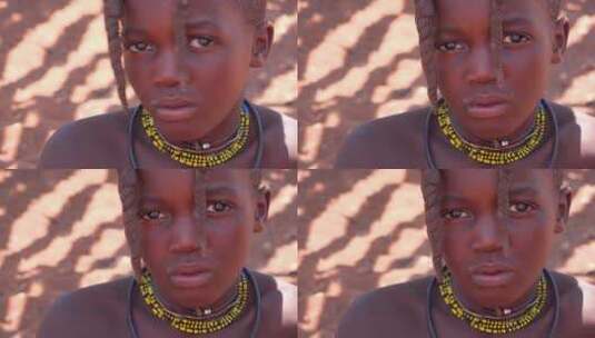 美丽贫穷的儿童肖像高清在线视频素材下载