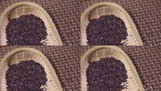 黑米紫米花青素高清在线视频素材下载
