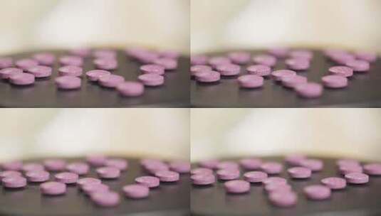 紫色药片压片花青素高清在线视频素材下载