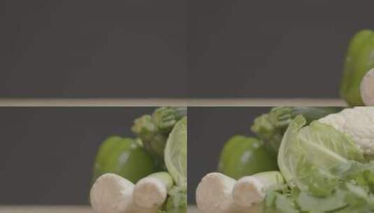 一堆绿色蔬菜高清在线视频素材下载