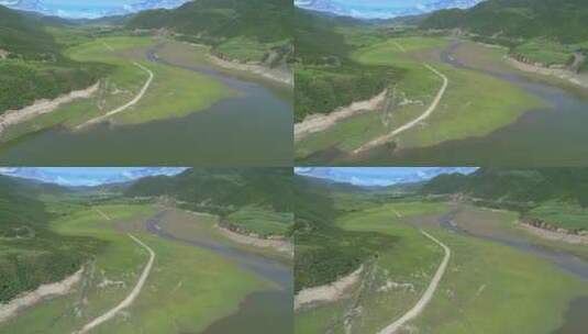 自然风光山川河流航拍高清在线视频素材下载