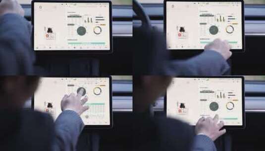 科技汽车操作屏幕报表高清高清在线视频素材下载