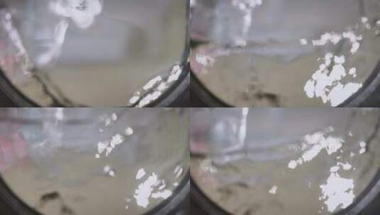上水时从玻璃杯内拍摄的视频高清在线视频素材下载