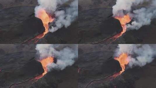 火山喷发熔岩岩浆高清在线视频素材下载