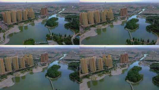 新疆阿克苏市城区建筑高清在线视频素材下载