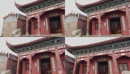 湖南衡东凤凰山寺庙高清在线视频素材下载