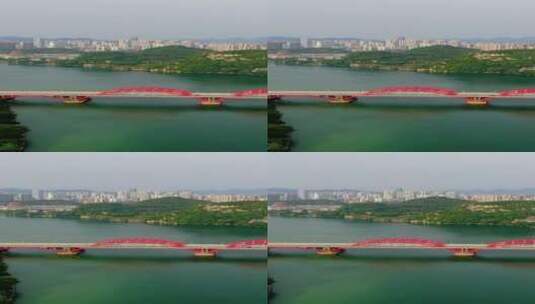 航拍广西柳州柳江文惠大桥高清在线视频素材下载