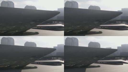 广州珠江新城的清晨航拍高清在线视频素材下载