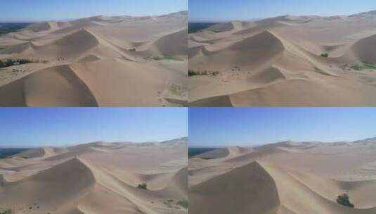 4k最新航拍敦煌沙漠 小月牙泉高清在线视频素材下载