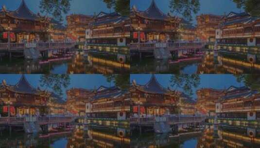 上海旅游风景豫园城隍庙风光延时高清在线视频素材下载