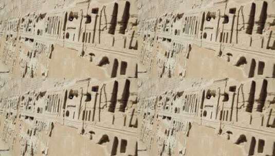 卡尔纳克神庙的象形文字浮雕高清在线视频素材下载