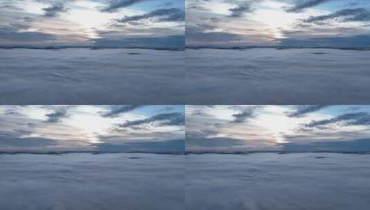 航拍山岭云端朝阳风景高清在线视频素材下载