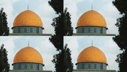 耶路撒冷圆顶清真寺高清在线视频素材下载