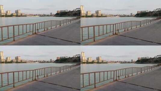 大洲岛浮桥高清在线视频素材下载