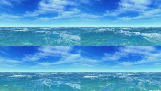 明亮的蓝色海洋高清在线视频素材下载