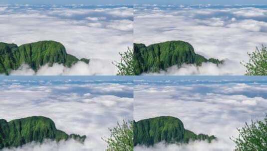 峨眉山自然风光云海延时摄影高清在线视频素材下载