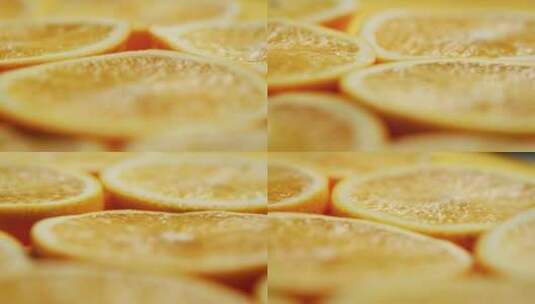 橙子切片特写 高清在线视频素材下载