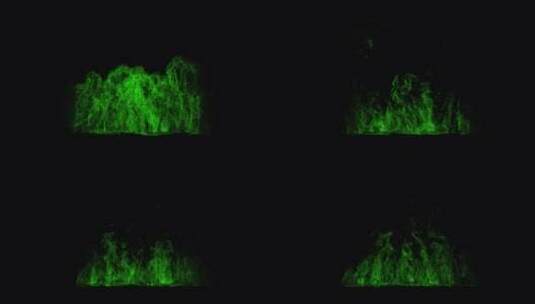 4k魔幻绿色神秘火焰素材 (7)高清在线视频素材下载