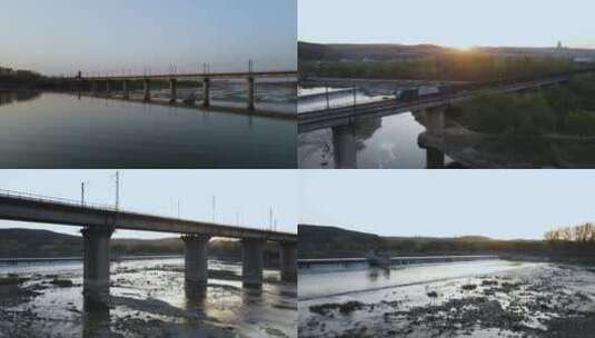 水上铁路桥高清在线视频素材下载