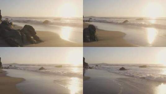 海滩海岸美丽航拍高清在线视频素材下载