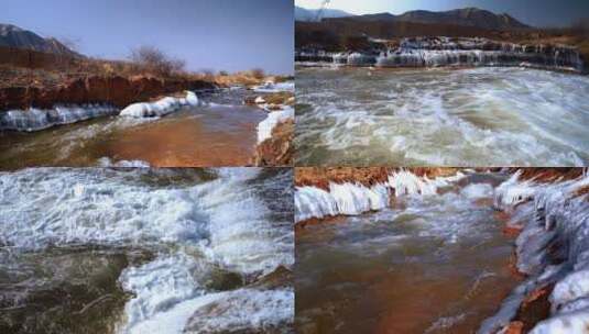河水流水 水花 清澈 水资源 河面高清在线视频素材下载