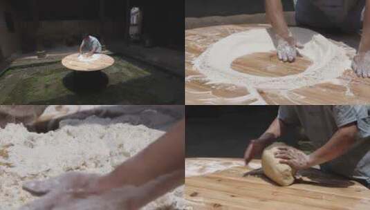 传统做月饼过程高清在线视频素材下载