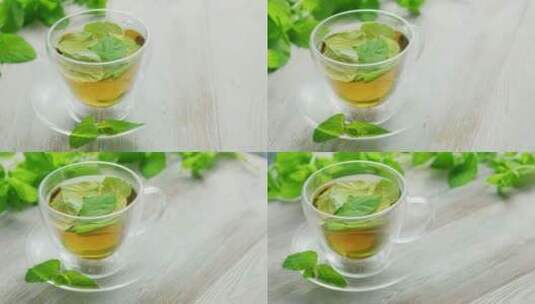 中国乌龙茶成透明玻璃高清在线视频素材下载