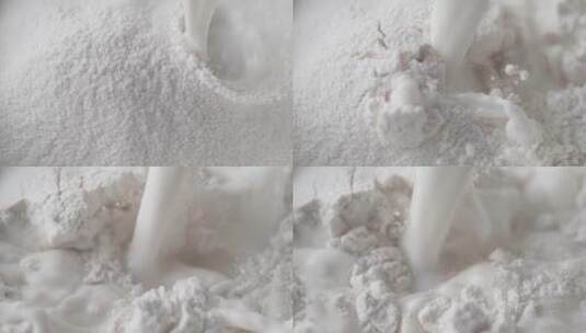 面粉牛奶加工高清在线视频素材下载