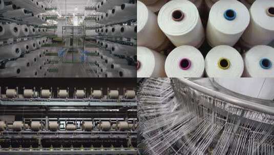纺织工业化多组镜头高清在线视频素材下载