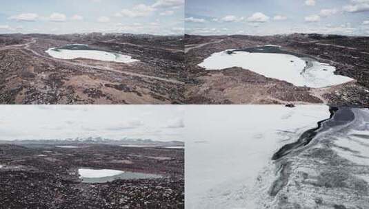 4k 航拍高原高海拔夏如措冰川高清在线视频素材下载