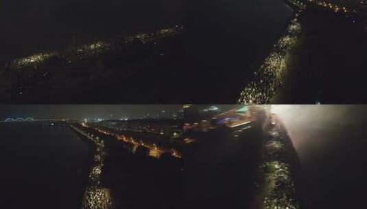 杭州烟花秀 2023年  航拍素材  城市阳台高清在线视频素材下载
