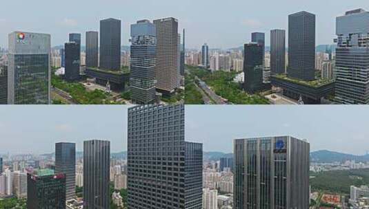 深圳建行大厦侧拍前进左环绕高清在线视频素材下载
