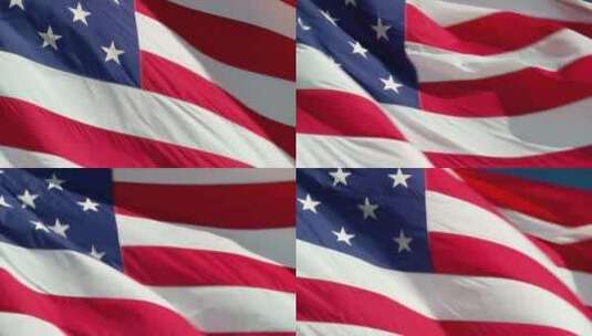 美国旗飘扬高清在线视频素材下载