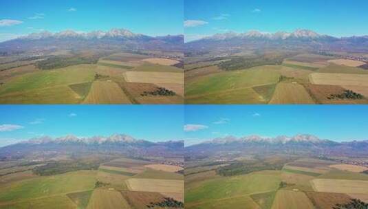 斯洛伐克High Tatry山脉的鸟瞰图高清在线视频素材下载