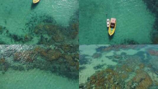 马塞约海岸，美丽清澈的珊瑚礁水域。天堂之舟。平静安详。
Maceio，胸罩高清在线视频素材下载